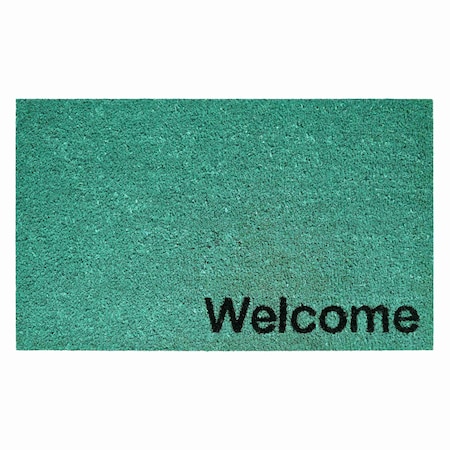 Calloway Mills Entrance Mat, Coir, Sea Green, Black 105791729WELC